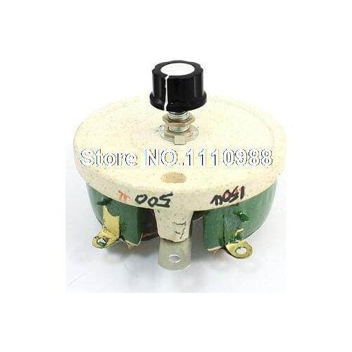 150W 500ohm Rotary Ceramic Potentiometer Taper Pot Resistor Rheostat