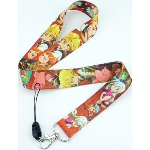 Japan Anime The Seven Deadly Sins Neck Strap Lanyards for keys ID Card Gym Mobile Phone Strap USB Badge Holder Rope Key Chain