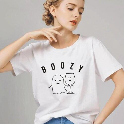 Women T Shirt Summer Short Sleeve Hipster Boozy Letter Print Shirt Women Tops Casual Plus Size T Shirt Women Tops Camiseta Mujer