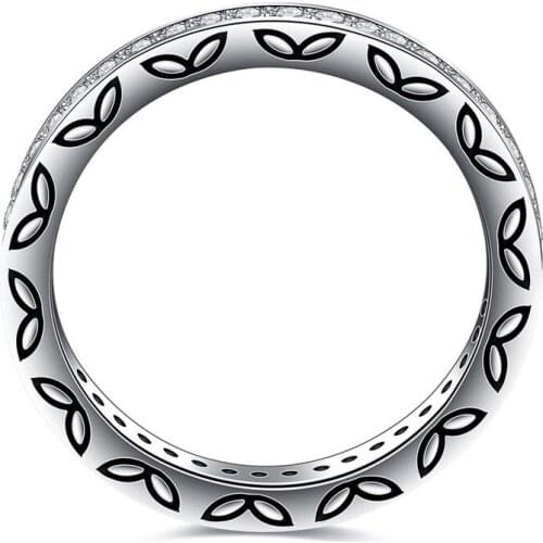 S925 Silver Rings for Women Fine Jewelry 925 Sterling Silver CZ Rhinestone Wedding Rings Charm Beanstalk Casual Girl Finger Wear