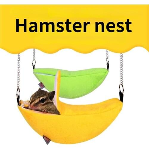 Animals Design Pet Banana Hamster Rat Hammock Cage House Nest Hamster Warm House Small Animal Hammock