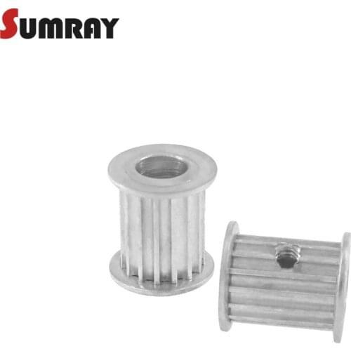 SUMRAY 3M 12T Timing Pulley 4/5mm Inner Bore Aluminium Motor Pulley 16mm Belt Width Gear Belt Pulley For 3D Printer Machine