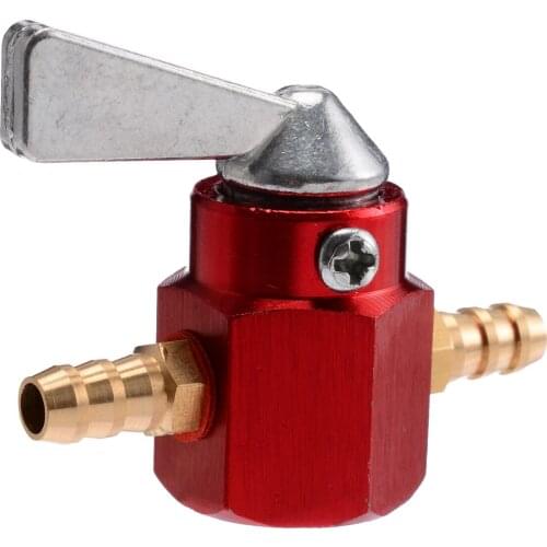 1pc Universal Aluminium inline 6mm In-Line Petrol / Fuel Tap Motorcycle On-OFF Petcock Fuel Switch Fuel Supply Accessories