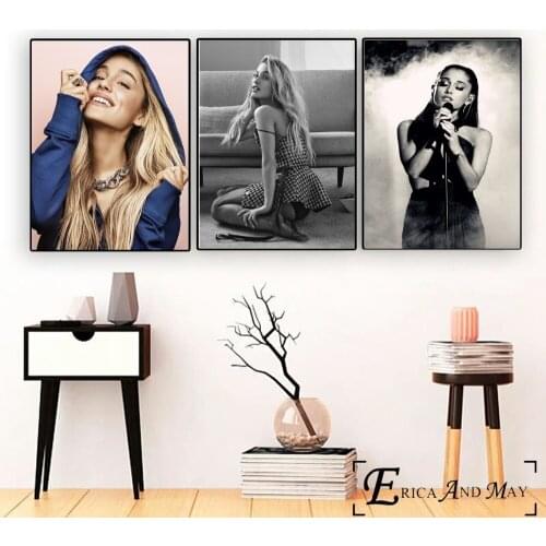 2018 Ariana Grande Sexy Singer Canvas Painting Posters And Prints Pictures On The Wall Vintage Decorative Home Decor Quadro