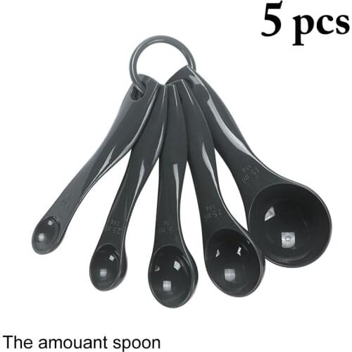 5PCS Small Measuring Spoon Plastic Accurate Stackable Measure Teaspoon Measure Scoop Coffee Sugar Scoop Kitchen Tools