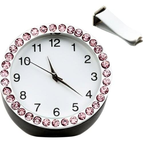 Yolu Car Clock Mini Automobiles Digital Watch Quartz Clocks Stick-on Auto Ornament Car Accessories for Cars SUV MPV