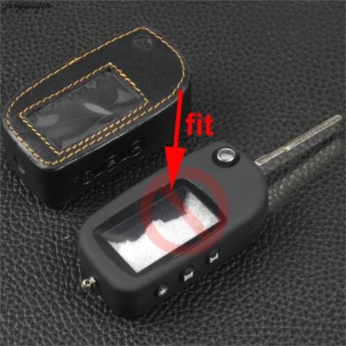 Jingyuqin Leather key case for Starline A9 A6 A8 A4 fob case cover A9 folding car flip remote