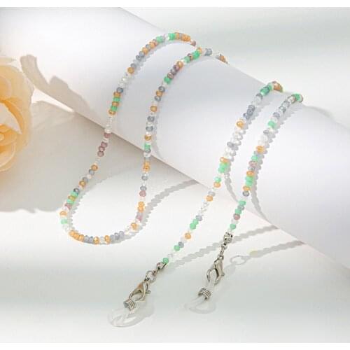 Bohemian Glass Bead Face Mask Chain Lanyard Sunglasses Chains Women Girls Glasses Cord Holder Neck Strap Rope Gift Accessory New