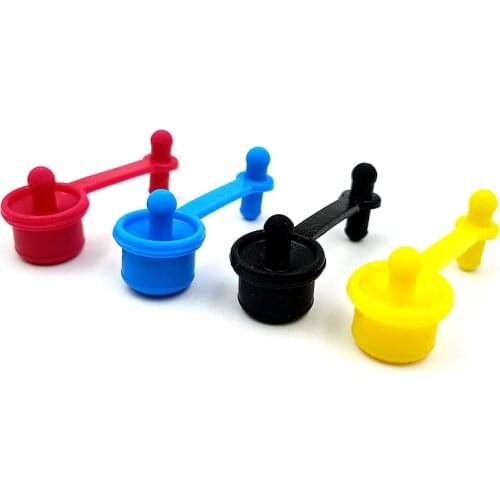 CISS Ink Tank Plug 4 Color Rubber Connector DIY Accessory Round hole Diameter 12mm And 4mm Conjoined Body for Inkjet Printer