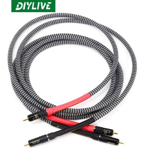 DIYLIVE McIntosh fired grade 4 core copper silver plated RCA signal cable M890-J double lotus audio cable