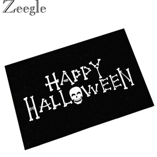 Halloween Doormat Floor Mat Non-slip Door Mat Entrance Absorbent Kitchen Carpet Hallway Floor Rug Washable Soft Outdoor Doormat