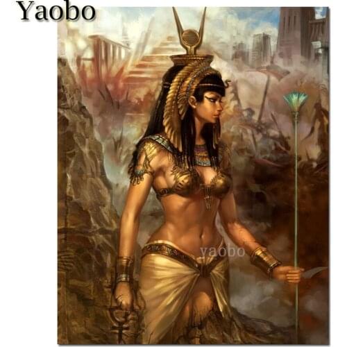 Queen of Egypt full square round drill painting 5d diy diamond painting kits diamond mosaic embroidery pyramid art cross stitch