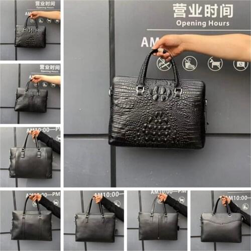 Leather bag Fashion casual handbag Business briefcase Computer bag One-shoulder cross-body bag Cowhide bag
