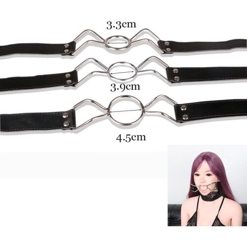 S/M/L Size Leather Open Mouth Gag with O-Ring Gag Erotic Toys Bondage Slave Restraints Gay Fetish Women Sex Toy for Adults bdsm