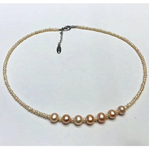 Beautiful boutique jewelry freshwater pearl necklace 2mm necklace and 8-9mm style necklace 18INCH