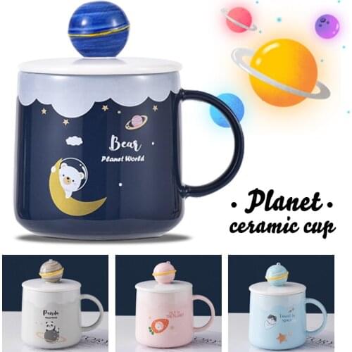 Creative Cute Ceramic Mugs With Handle Lid Handmade Coffee Cups Tea Milk Mug Cup Home Decoration Unique Gifts For Girlfriend
