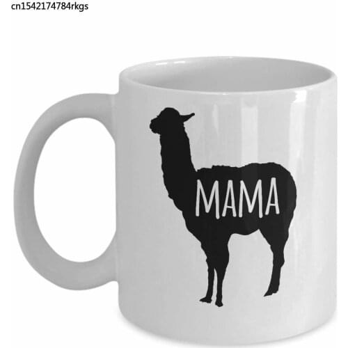 Mug 11oz novelty gift lama coffee cup mothers day gifts no drama chill silhouette mom mommy mother