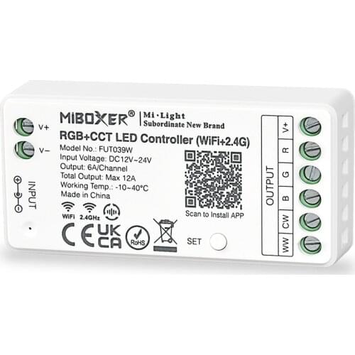Miboxer FUT039W WiFi+2.4G RGB+CCT LED Controller for RGBWW LED Strip