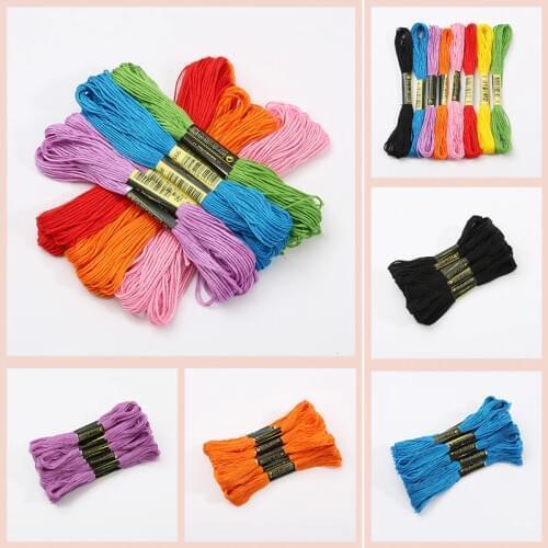 20pcs Multicolor Floss Cross Stitch Threads Cotton Sewing Skeins Embroidery Thread Branch Floss Skein Kit DIY Sewing Tool