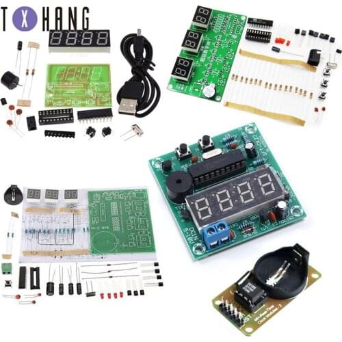 DIY Kits AT89C2051/DS3231 Electronic Clock Digital Tube LED Display Suite Electronic Module Parts