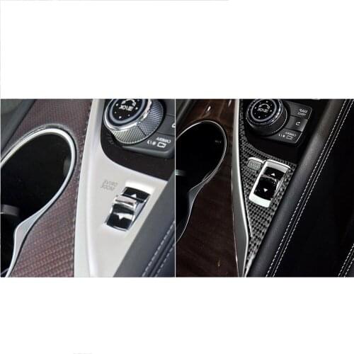 Car Drive Panel Cover Trim Right Carbon Fiber Console Protective Panel For Infiniti Q50 2014-2020 Internal Accessories 23x6x1cm