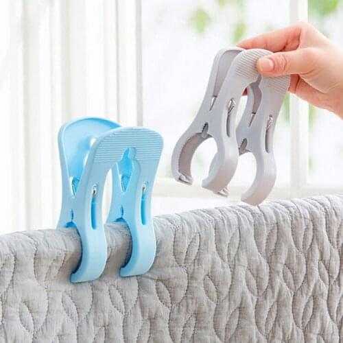 New Hot Spring Clothespins Plastic Soft Grip Anti-Slip Clothes Pins With Sturdy Steel Springs Drying Clothing Clips Double Chuck