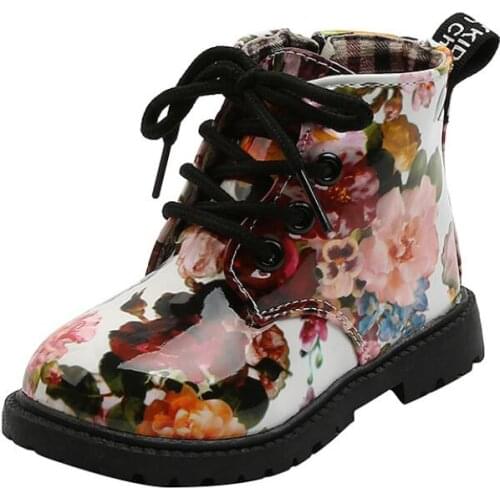 Autumn Winter Children Short Boots for Boys Girls Sport Shoes Fashion Zipper Kids Ankle Boots White Black Leather Girls Boots