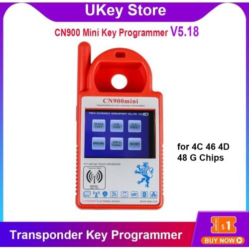 V5.18 CN900 Mini Transponder Key Programmer Bluetooth4.0 For 4C 46 4D 48 G Chips Supprot frequency 850/900/1800/1900MHZ