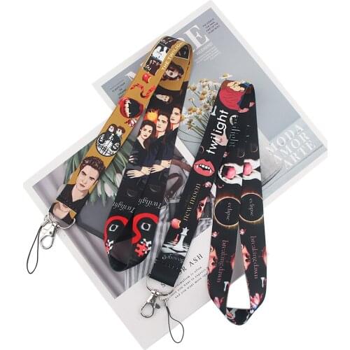 ZF2490 1pcs Movie Vampire Theme Lanyards Id Badge Holder Keychain ID Card Pass Gym Mobile Badge Holder Lanyard Key Holder