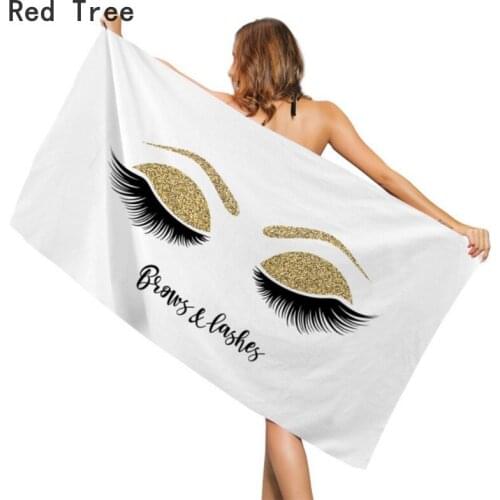 Eye Lash Lovely Printed Beach Towel Women Robes Bath Wearable Towels Dress Fast Drying Spa Nightwear Shower Cover Blanket Mat