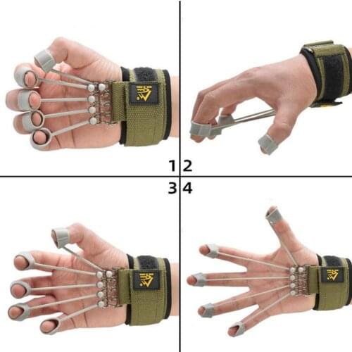 Hand Gripper Finger Expander Finger Trainer Finger Exerciser Resistance Bands Fitness Finger Force Grip Device Hand Training