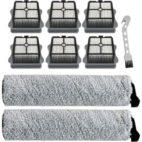 Brush Roll and Vacuum Filter for TINECO IFLOOR, IFLOOR3, Floor One S3 Hardwood Floors Wet Dry Vacuum Cleaner Parts