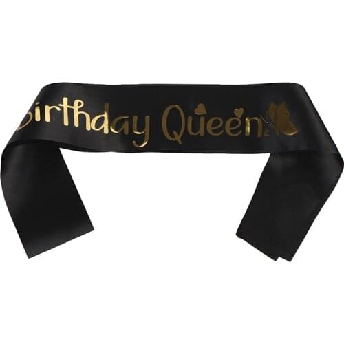 Birthday Queen Satin Sash Women Girls Queen Birthday Sash Birthday Party Decor