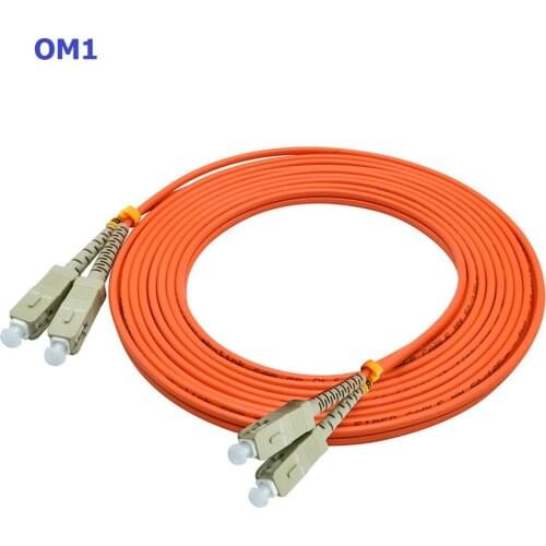 SC/PC-SC/PC,OM1 Multimode 62.5/125,Duplex,5Meters SC to SC Optical Fiber Jumper Patch Cord Cable