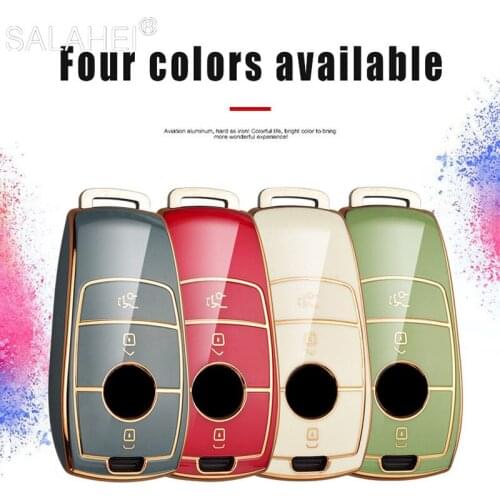 TPU Full Car Key Cover Case Protection With Keychain Ring Accessories For Mercedes Benz 2017 E Class W213 2018 S Auto Styling