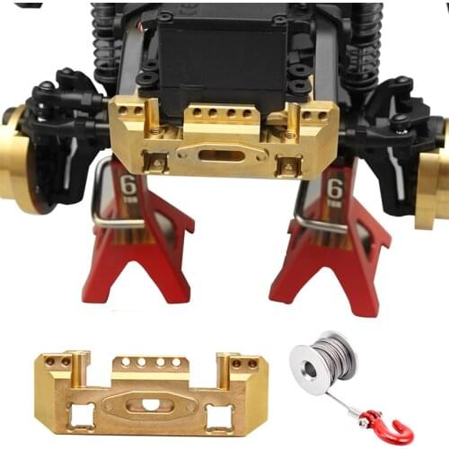 TRX4 CNC Aluminum Multifunctional Front Bumper Mount Servo Winch Brass Mount for 1/10 RC Crawler Traxxas TRX-4 Upgrade Parts