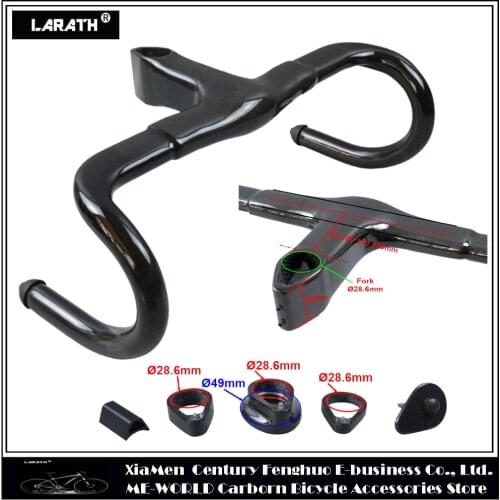Carbon bicycle handlebar road bicycle integrated handlebar size 40/42/44*90/100/110/120mm carbon bike handlebar