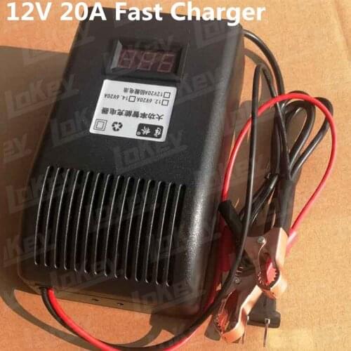 12V 20A fast Charger 12.6V 16.8v li-ion 14.6V lifepo4 Smart Charger With LCD Display for lithium lipo lifepo4 batterys