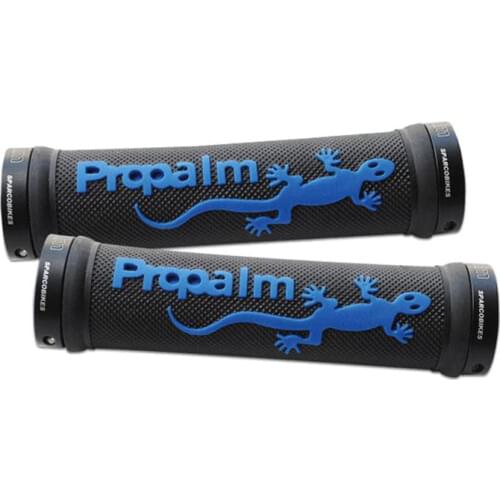 Propalm bicycle grips colorful straight handles TPR rubber aluminum lock ring double side lock-on bike Grips riding equipment