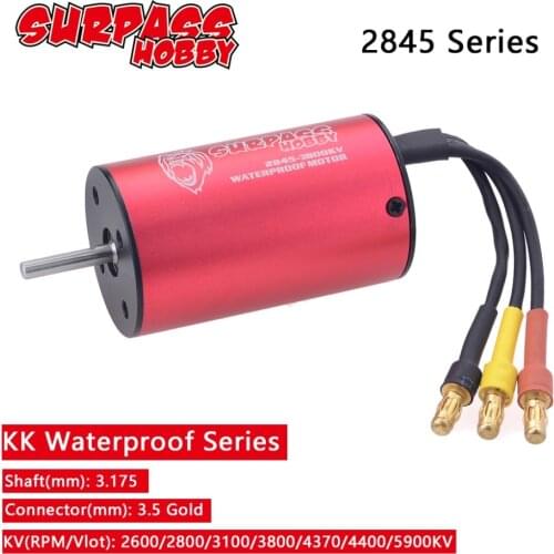 SURPASSHOBBY Waterproof Brushless Motor KK 2845 2600KV 2800KV 3100KV 3800KV 4370KV 4400KV 5900KV for 1:12 RC Drift Racing Car