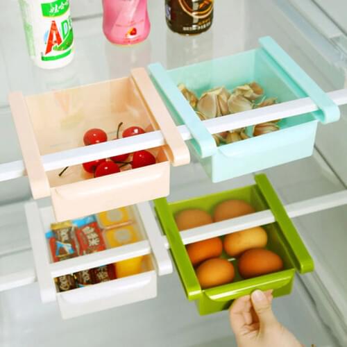 Refrigerator Storage Box Fresh Spacer Layer Storage Rack Drawer Sort Kitchen Accessories Hanging Organizer 16.5x15cm