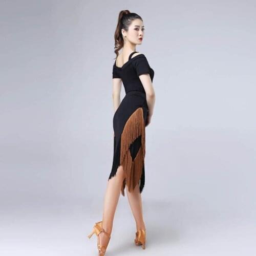 Latin Dance Costume Female Adult New Professional Dance Performance Dress Practice Tassel Skirt dance wear