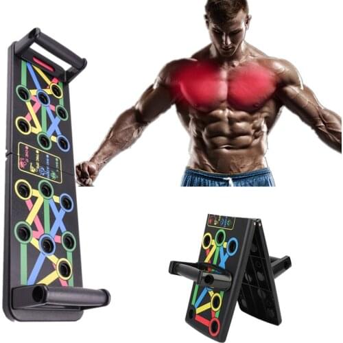 14 in 1 Push Up Board Muscle Trimmer Parallel Bars Push-ups Stands Body Building Portable Gym At Home Workout Handstand Exercise