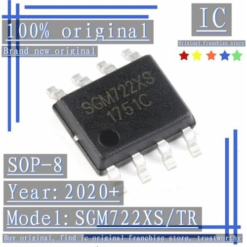 2020+100% Brand new original 10PCS-50PCS SGM722XS/TR SGM722XS SOP-8 Rail-to-rail CMOS operational amplifier