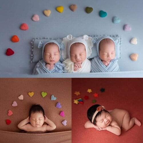 5/6/9Pcs DIY Handmade Baby Felt Love Heart Stars Ornaments Home Party Decoration G99C