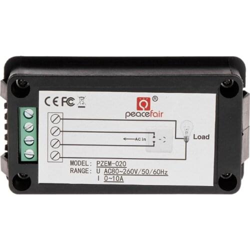 6in1 Digital AC 80~260V Power Energy Monitor Voltage Current KWh Watt Meter 100A T5UC