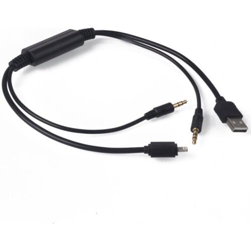Car-Styling Car AUX Cable USB 3.5MM AUX Adapter Interface Cable For BMW 1 3 6 Series x5 x6 for MINI Cooper