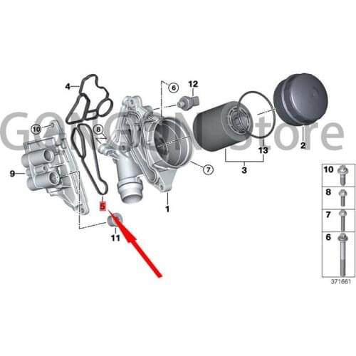 CAR oil radiator rubber ring bm wE63 630i E64 630i E60 523i 523i 525i N52 E61 523i 25i N52 530i E65 730i N52 E66 730Li N52 Seal