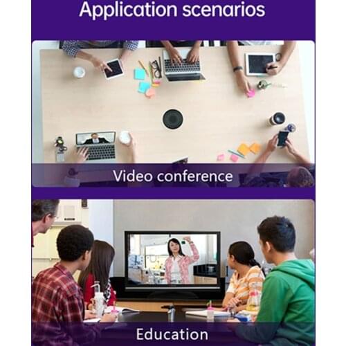 Q81E Wireless Meeting Speakerphone Video Conference Speaker 6 Microphones BT 5.0 Enhanced Voice Pickup Office Box