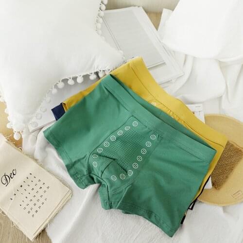 Pure cotton boxers Men Underwear fashion Soft Antibacterial traceless boxers Mens Panties Underpants N815